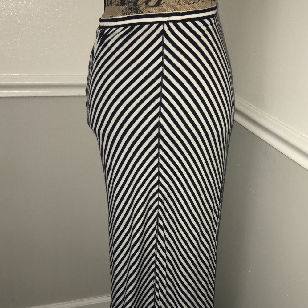 Max Studio black and white striped maxi skirt
